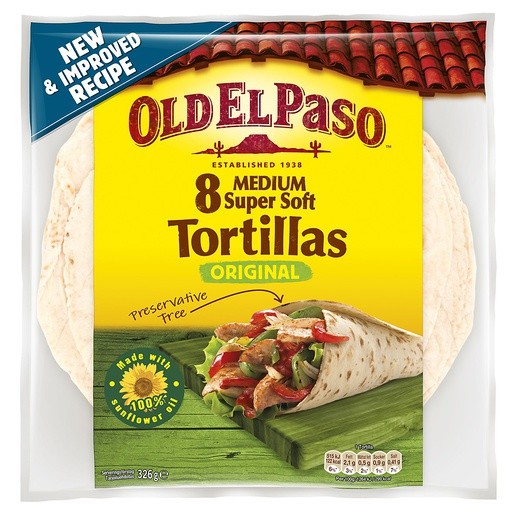 Old El Paso Vehnätortilla Medium 326g