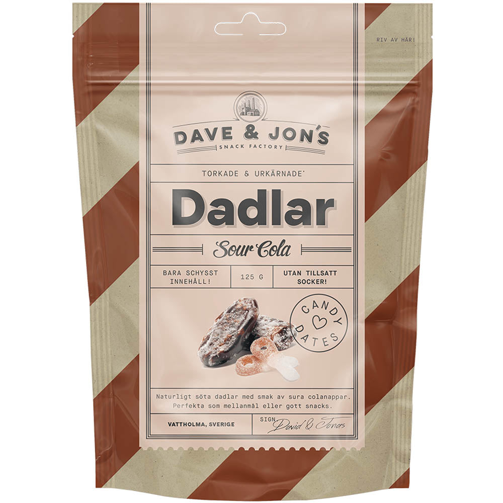 Dave & Jons Sour Cola karkkitaatelit 125g