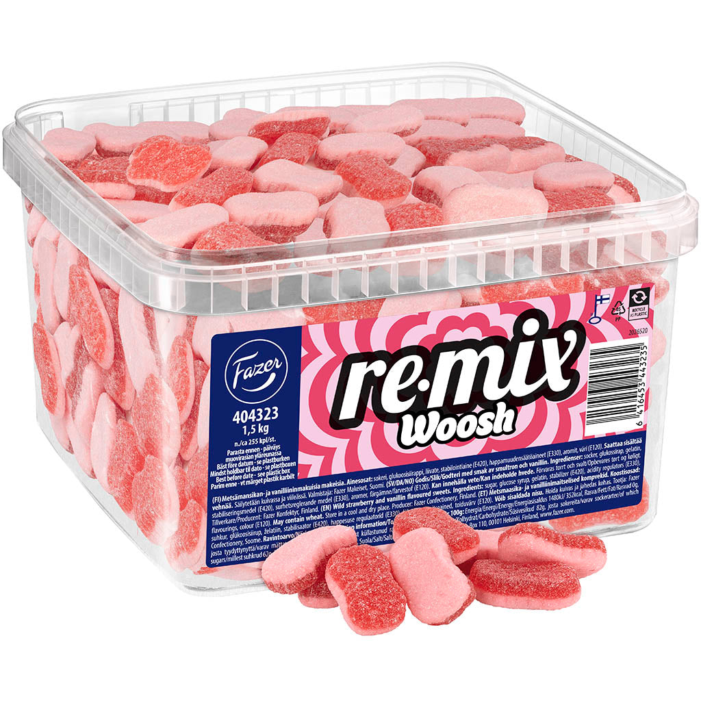 Fazer Remix Woosh mansikkavaahto 1,5kg