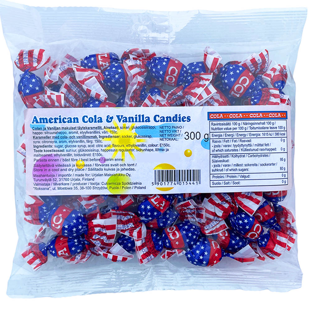 American Cola & Vanilla Candies 300g