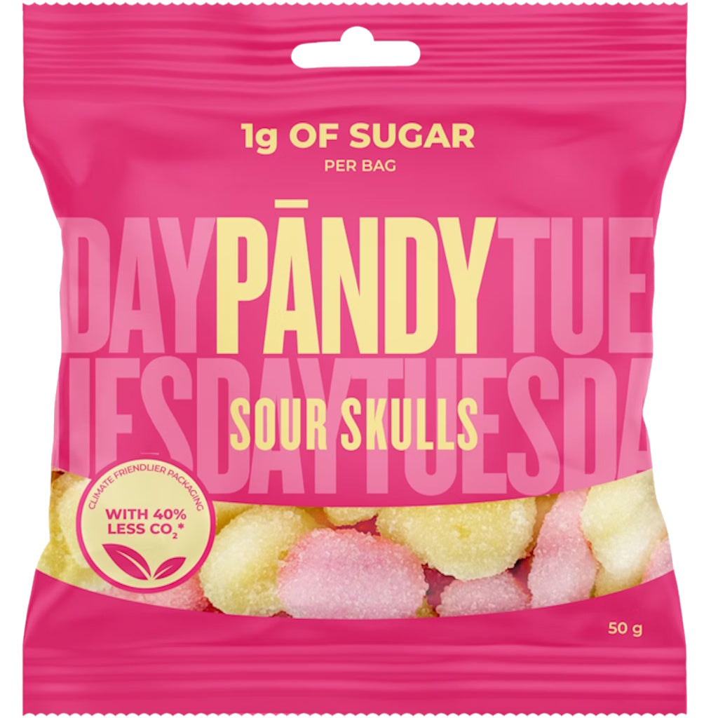 Pändy Sour Skulls makeispussi 50g