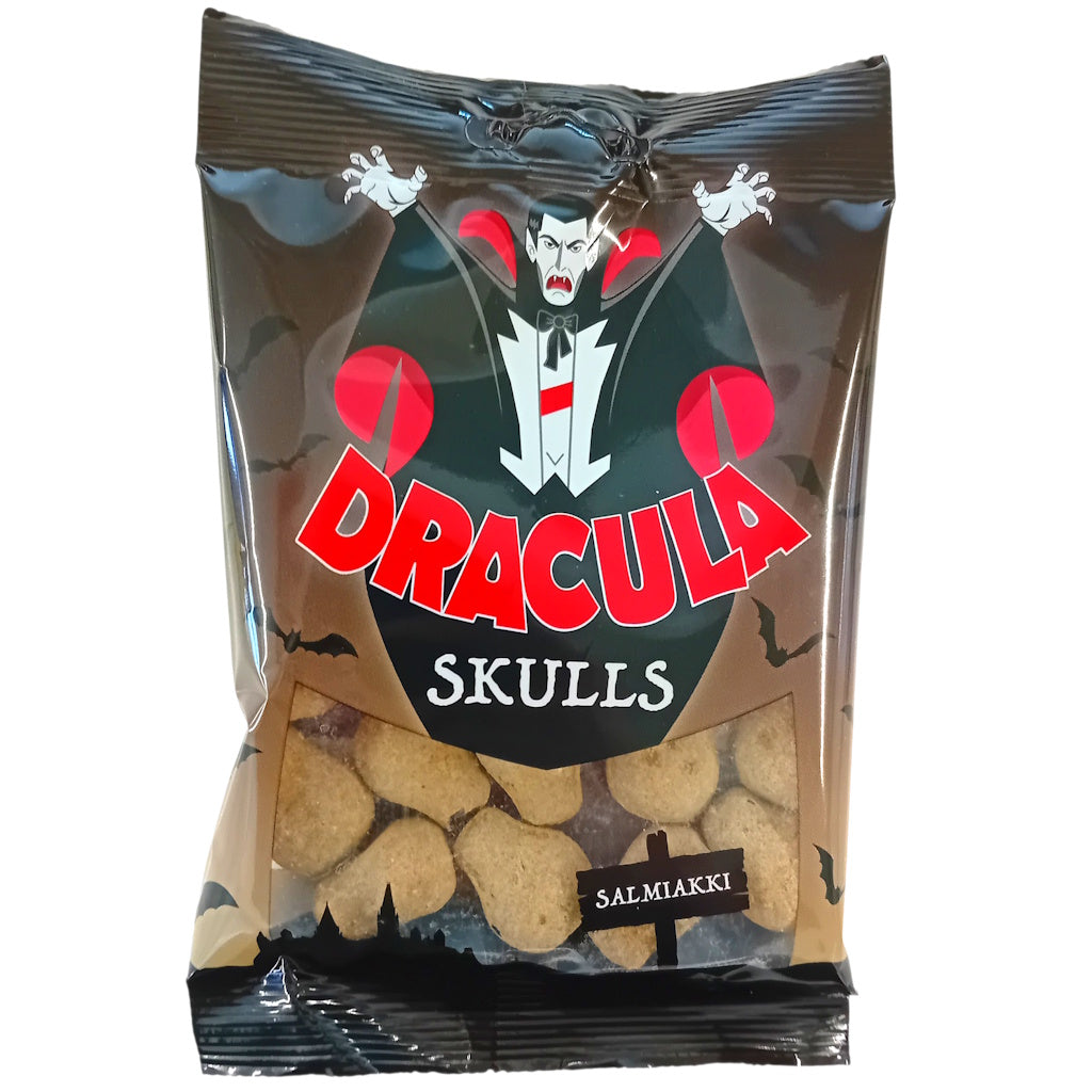 Dracula Skulls pääkallo salmiakki 65g