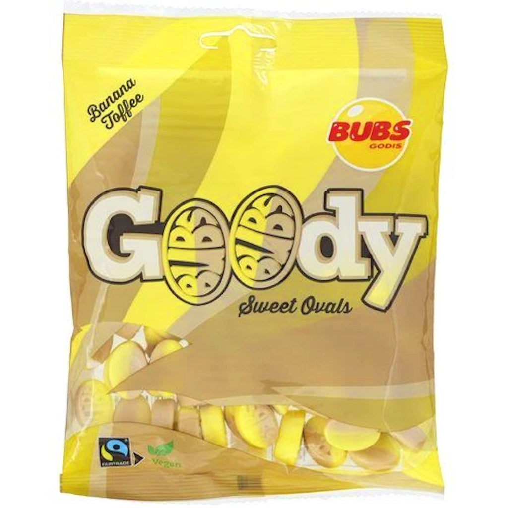 Bubs Goody Banaani-Toffee Ovaalit 175g