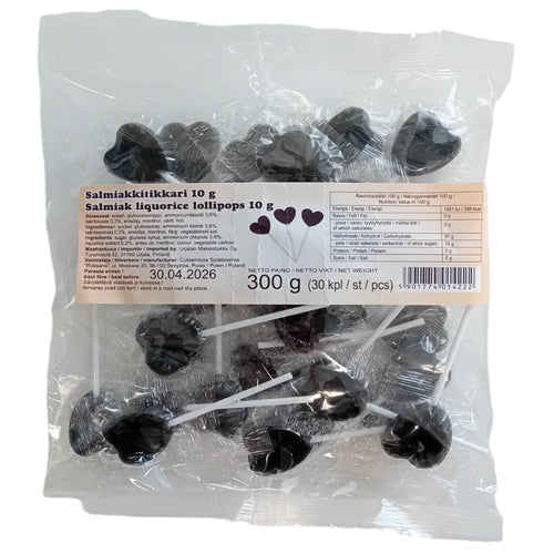 Salmiakklubba hjärta 10g x 30st