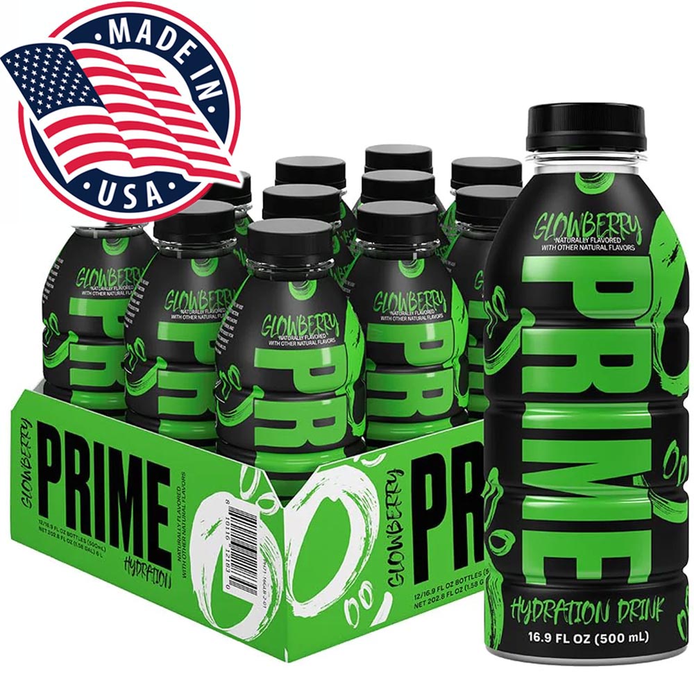 Prime Glowberry urheilujuoma 500ml x 12-pack