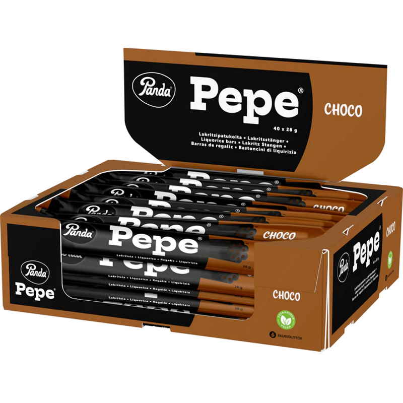 Panda Pepe Choco lakritsipatukka 32g x 40kpl