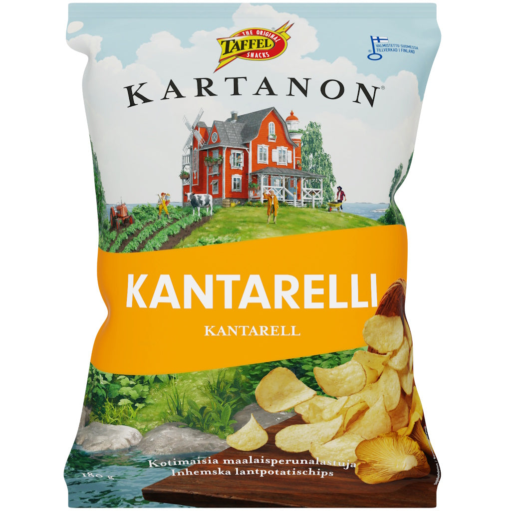 Taffel Kartanon Kantarelli perunalastu 180g