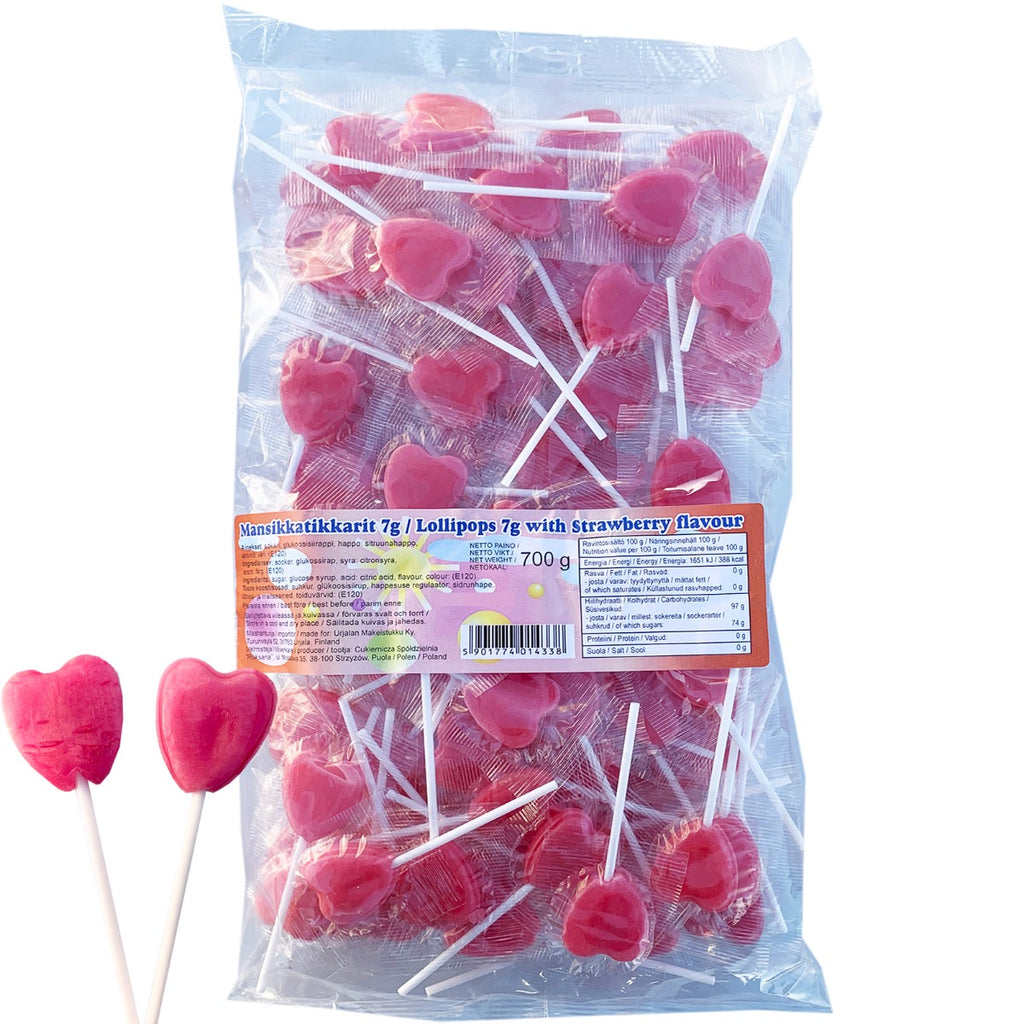 Sydäntikkari pinkki mansikka n. 100kpl (700g)