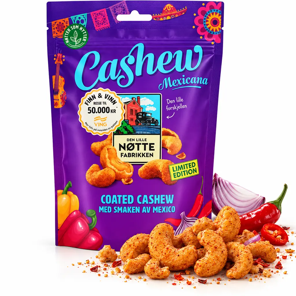Den Lille Nöttefabrikken Mexicana Cashewnötter 140g