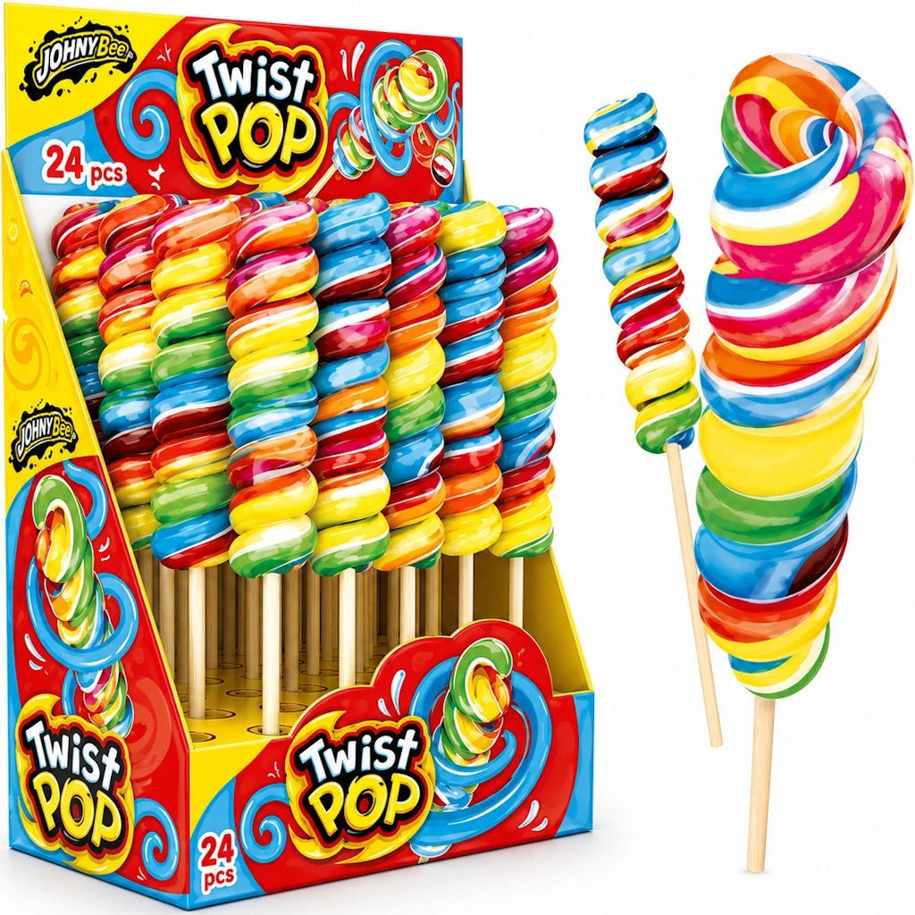 JohnyBee Twist Pop tikkari 50g x 24kpl