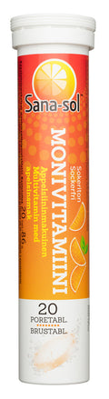 Sana-sol Monivitamiini Appelsiini poretabletti 20 kpl