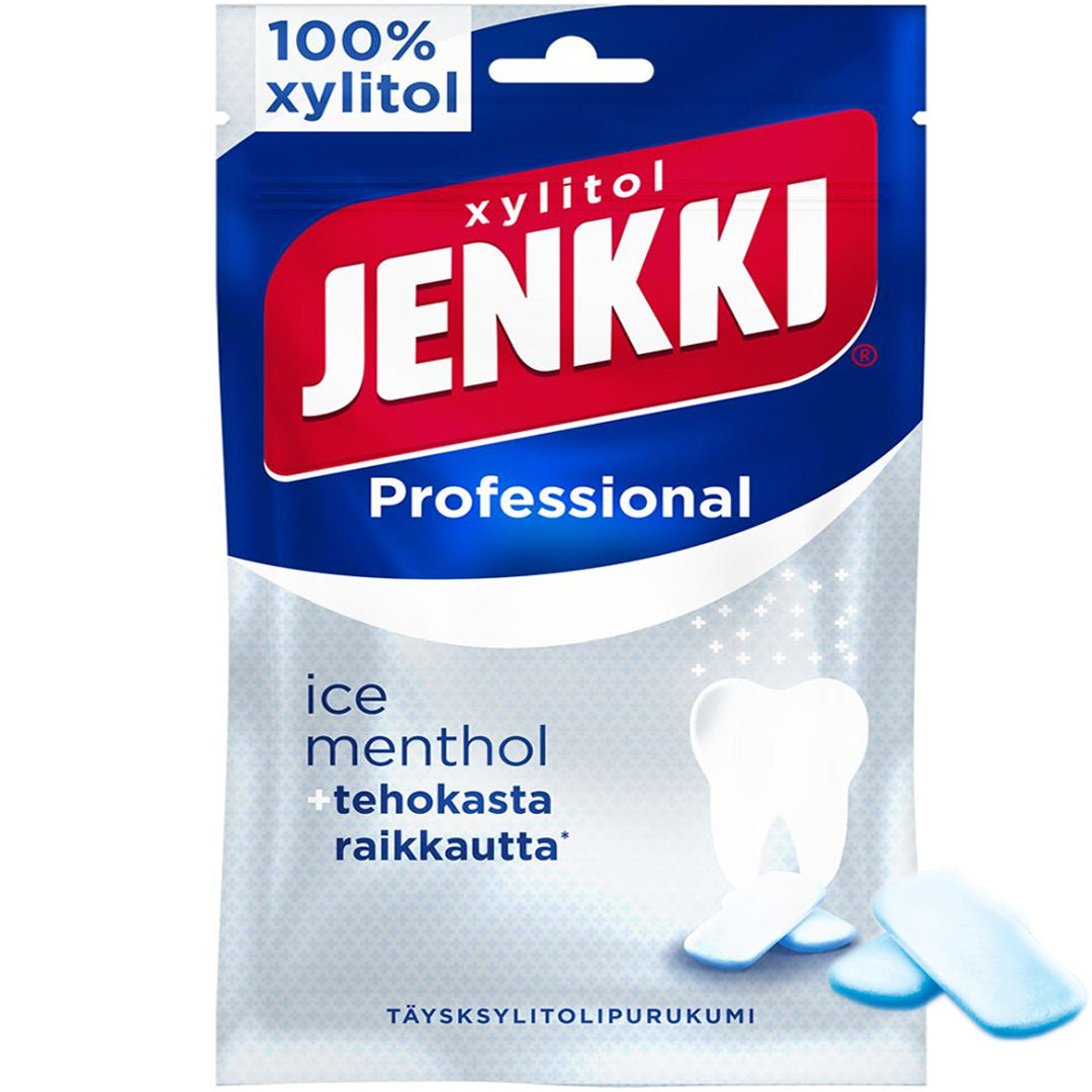 Cloetta Jenkki Professional Ice Menthol täysksylitolipurukumi 90g