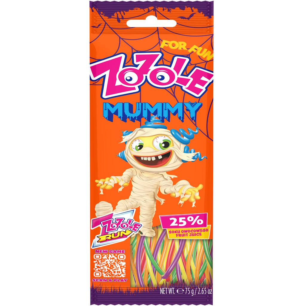 Zozole Halloween Mummy hedelmä makeisnauhoja 75g
