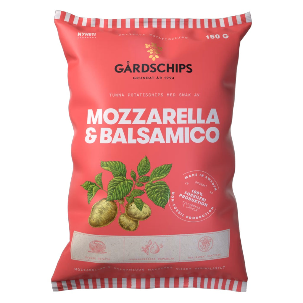 Gårdschips Mozzarella Balsamico perunalastu 150g