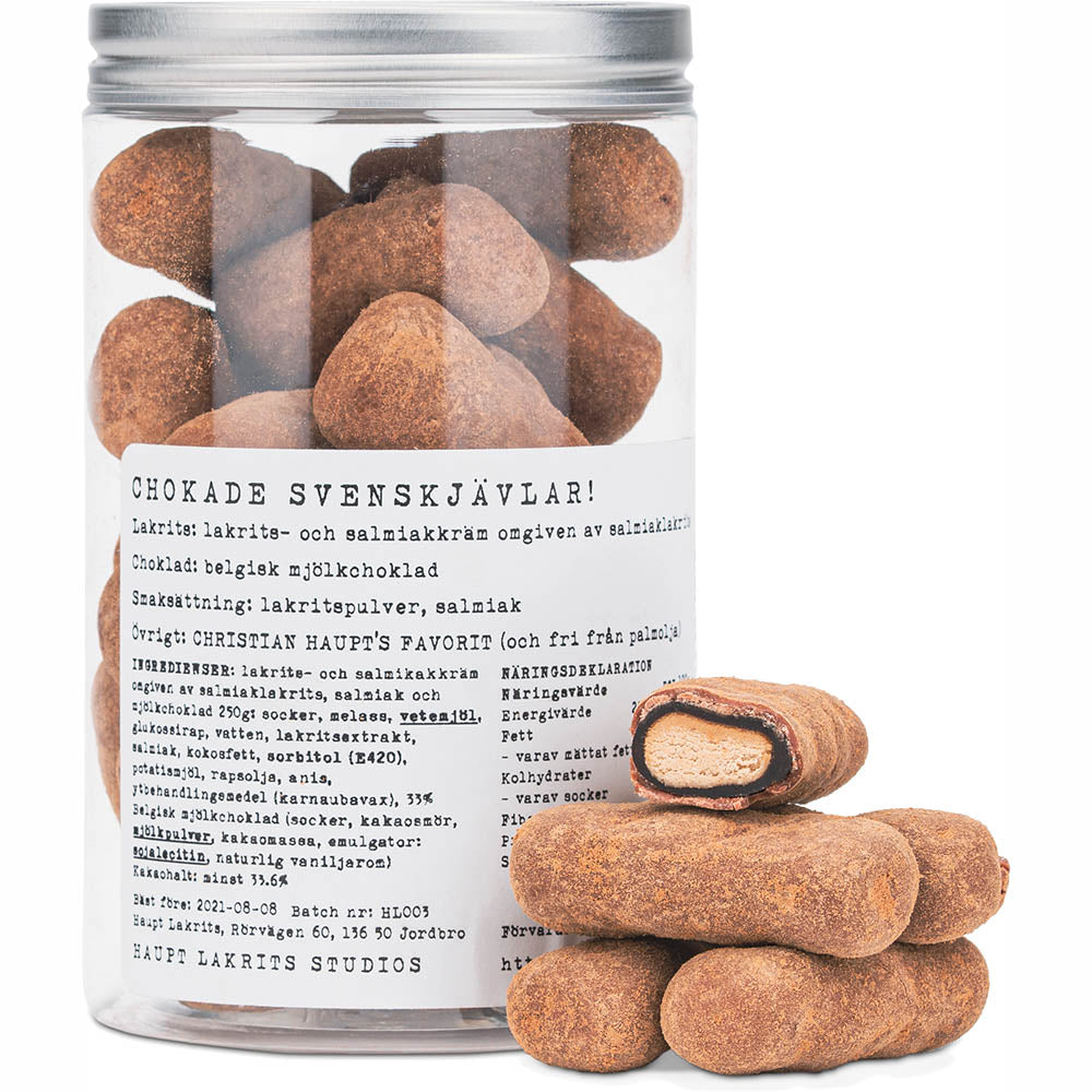 Haupt Lakrits Chokade Svenskjävlar suklaasalmiakkilaku 250g