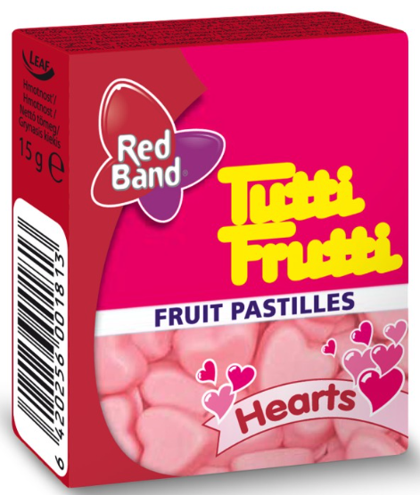 Red Band Tutti Frutti Hearts Sydämet 15g x 48kpl