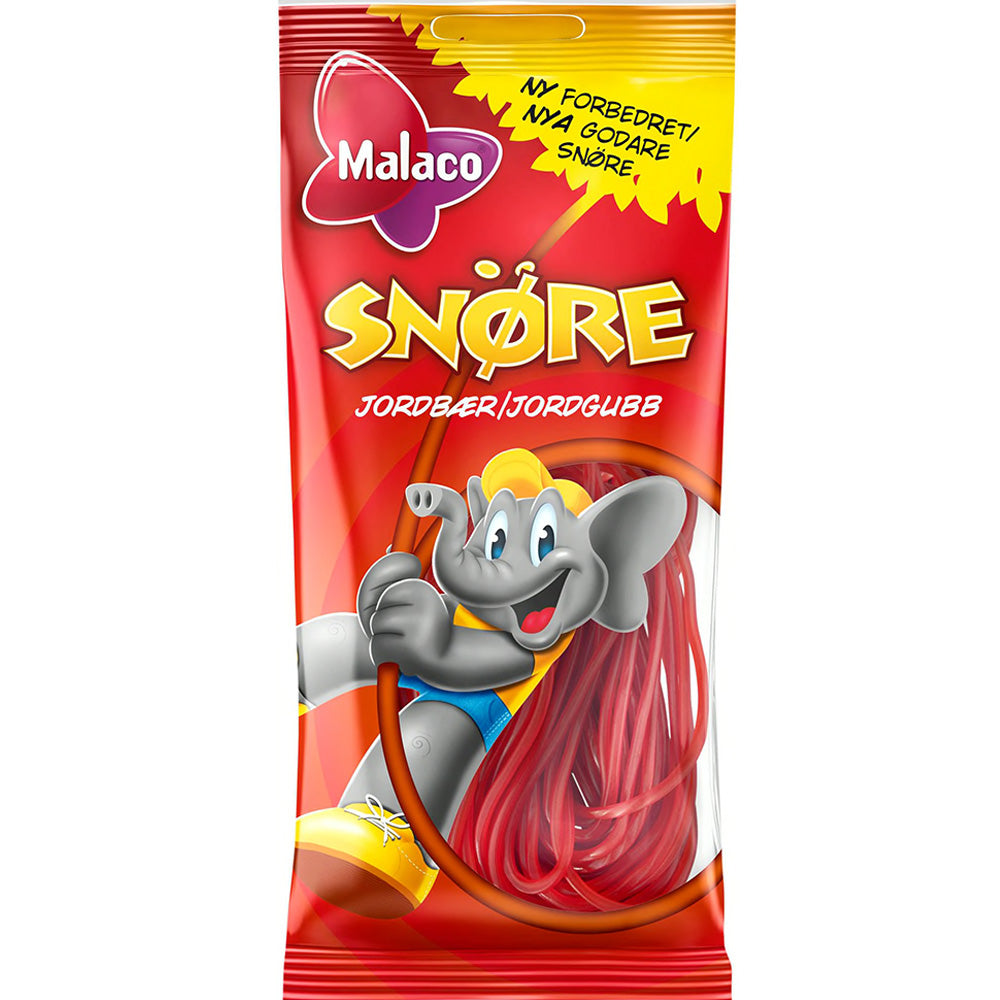 Malaco Snöre Mansikkanauha 94g