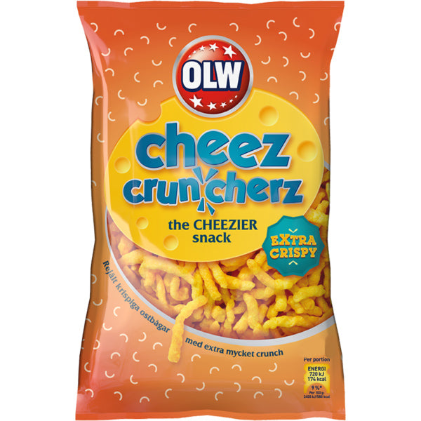 OLW Cheez Cruncherz rapea juustosnacks 160g