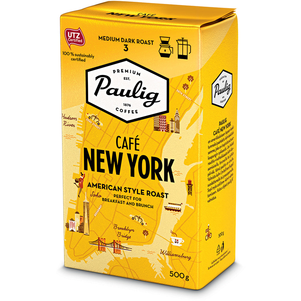 Paulig Cafe New York hienojauhettu kahvi 500g