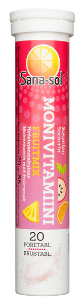 Sana-sol Monivitamiini Fruitmix poretabletti 20 kpl