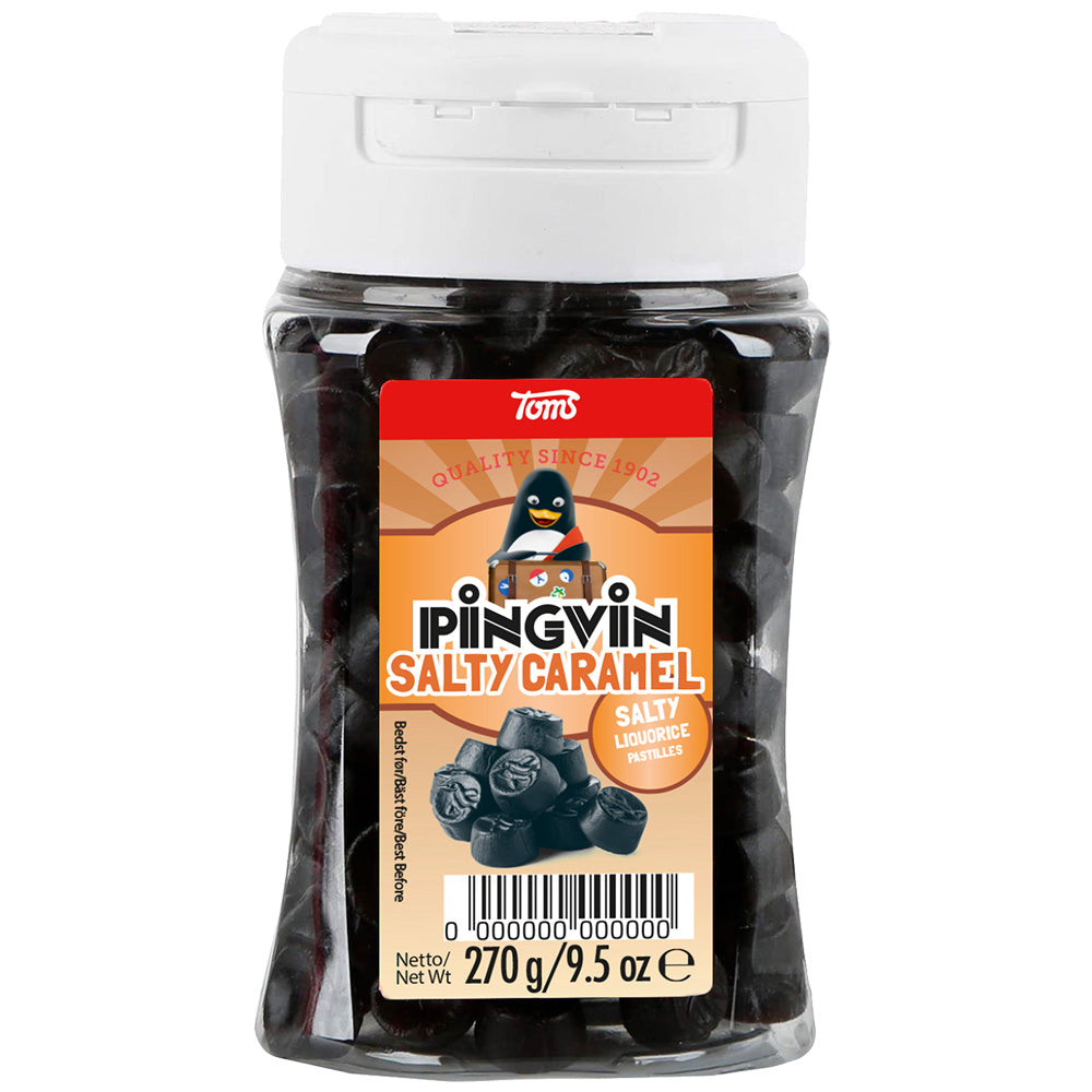 Toms Pingvin Salty Caramel salmiakkilakritsipastilli 270g