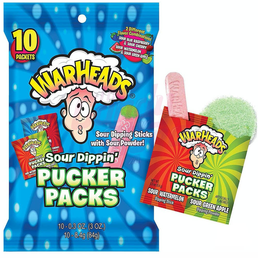 Warheads Sour Dippin Pucker Packs 10kpl (84g)