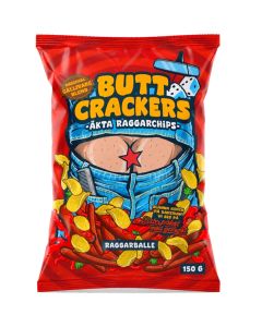 Butt Crackers Chips Raggarballe potatischips 150g