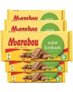 Marabou Mintkrokant chokladkaka 200g x 5st