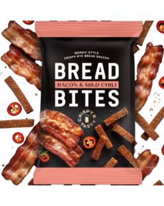 Bread Bites Bacon & Mild Chili bacon-chilibrödpinnar 80g