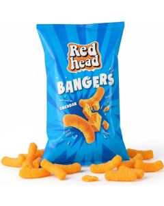 Redhead Bangers Cheddarost snacks 100g