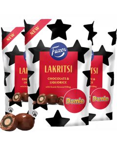 Fazer Lakritsi Chocolate Dumle 135g x 3-pack