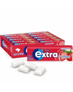 Extra Strawberry sockerfri tuggummi 14g x 30-pack (300st)