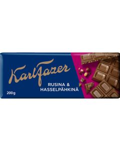 Karl Fazer Nöt-Russin mjölkchokladkaka 200g