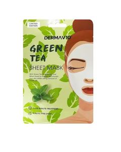 Derma V10 Sheet Mask Green Tea ansiktsmask 1st