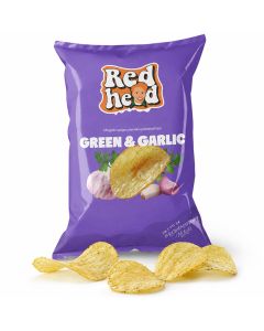 Redhead Green & Garlic potatischips 150g