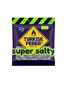 Fazer Tyrkisk Peber Super Salty salmiakpåse 80g