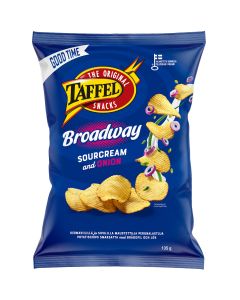 Taffel Broadway Sourcream & Onion potatischips 135g