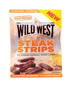 Wild West Steak Strips Honey BBQ torkat nötkött 60g