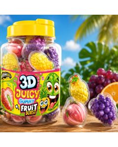 JohnyBee 3D Gummy Fruit 18g x 60st