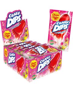 Chupa Chups Crazy Dips jordgubbsdippklubba 14g x 24st