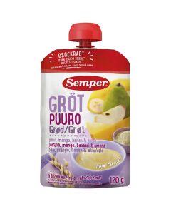 Semper Päron, Mango, Banan & Äpple Gröt 120g