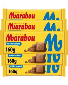 Marabou Mjölkchoklad chokladkaka 160g x 5st
