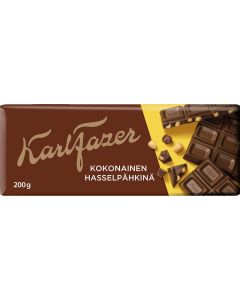 Karl Fazer Hela Hasselnötter mörk chokladkaka 200g