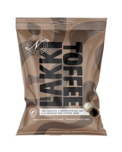 Narr Lakki Toffee Vit chokladkaka med kola 100g