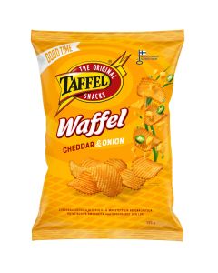 Taffel Waffel Cheddar Onion potatischips 135g