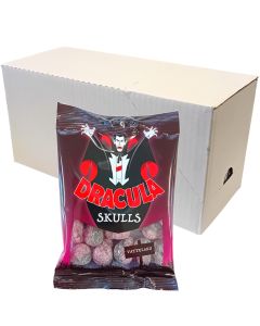 Dracula Skulls hallonlakrits skalle 65g x 16st