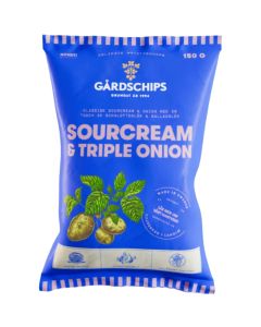 Gårdschips Sourcream & Triple Onion potatischips 150g