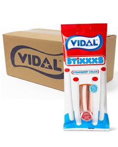 Vidal Stixxxs Strawberry Cream godisstänger 90g x 14st