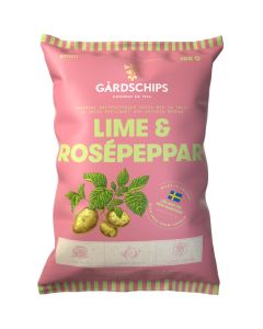 Gårdschips Lime Rosepeppar potatischips 150g