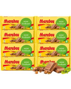 Marabou Mintkrokant chokladkaka 200g x 8st